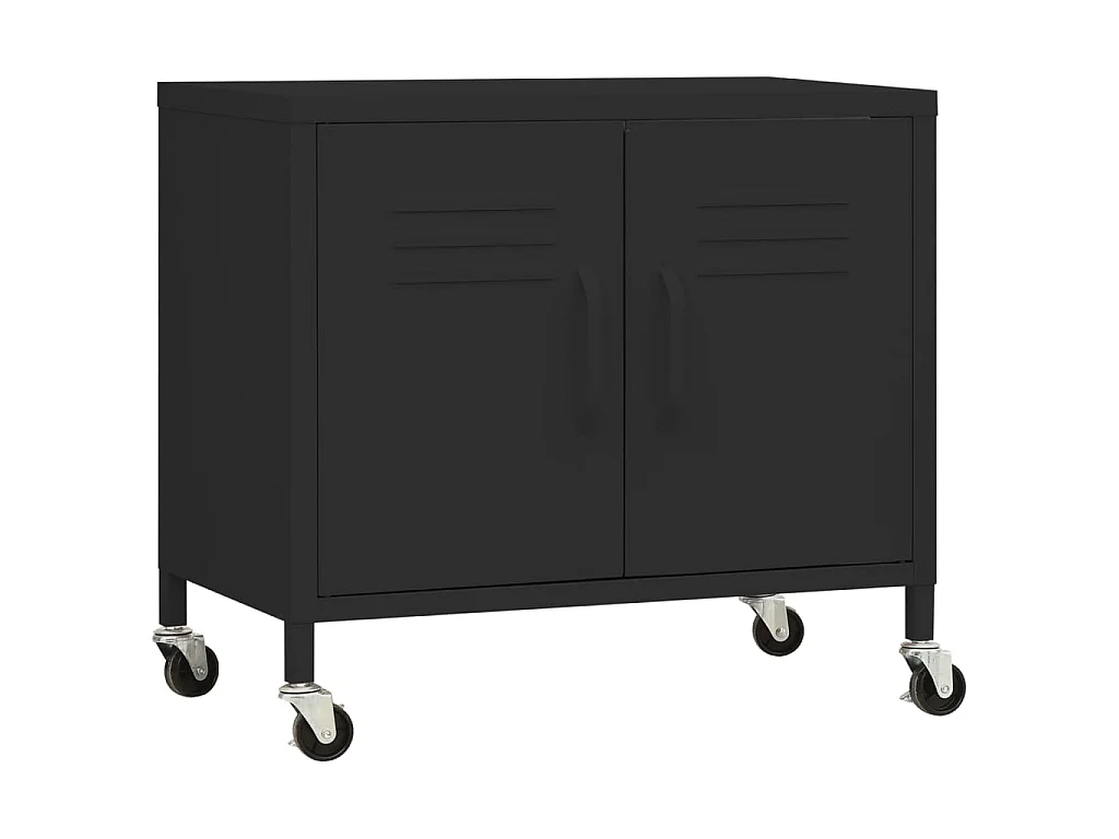 Opbergkast 60x35x56 cm staal zwart