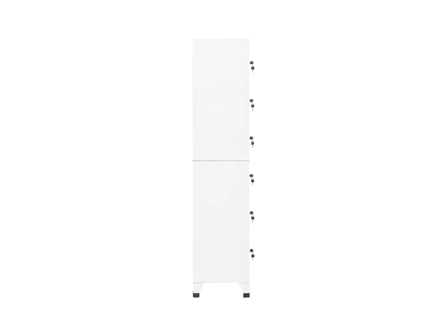 Lockerkast 38x40x180 cm staal wit