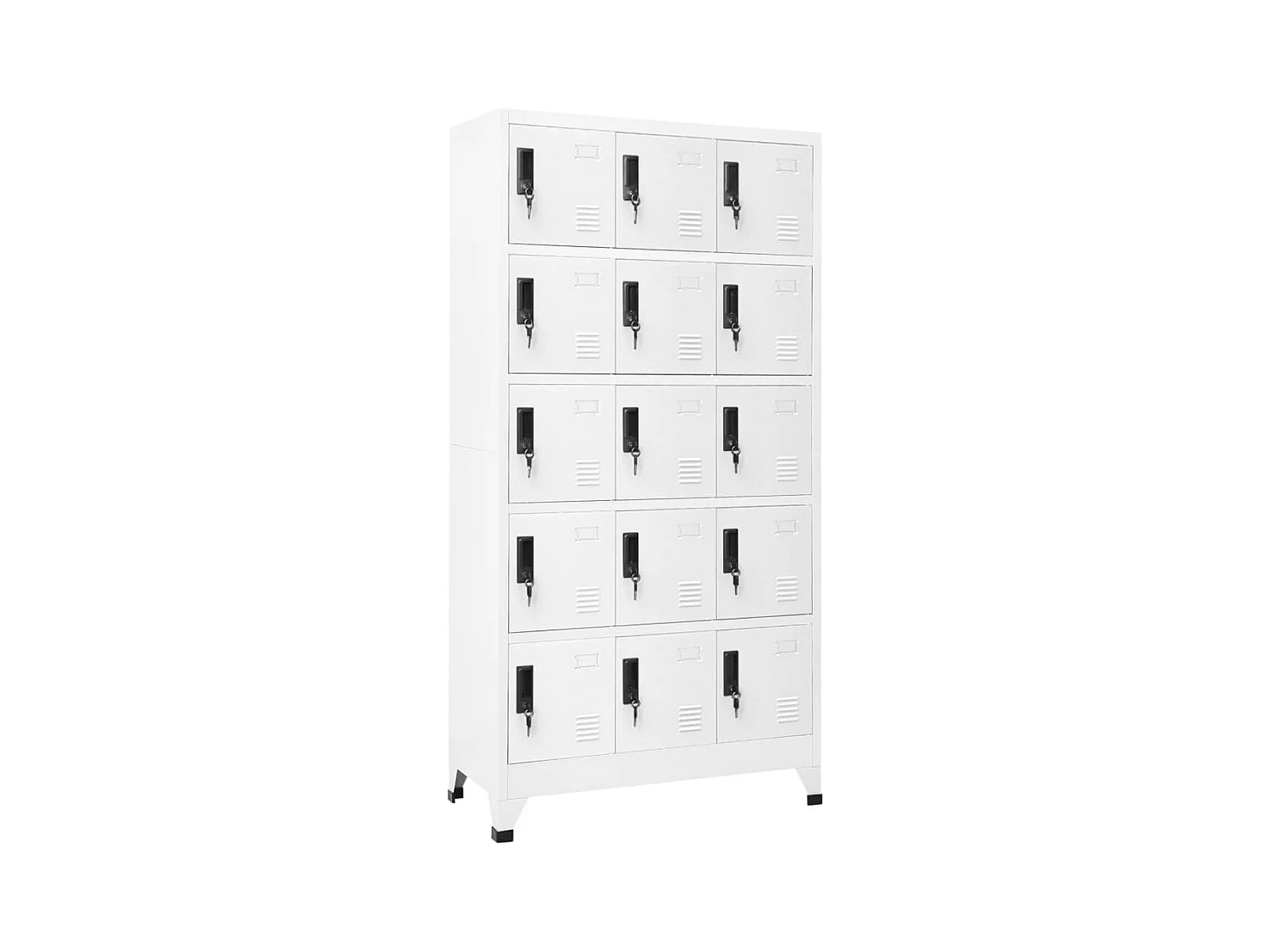 Lockerkast 90x40x180 cm staal wit