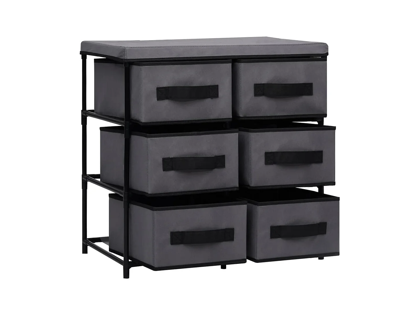 Armario de almacenaje con 6 cajones acero gris 55x29x55 cm