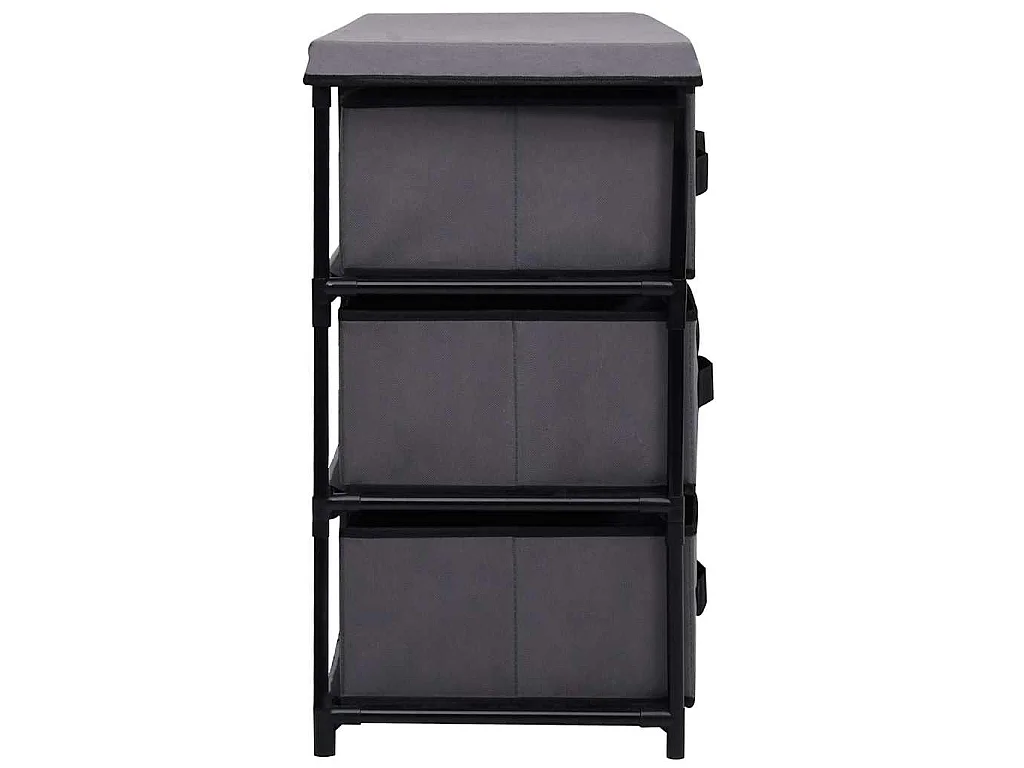 Armoire de rangement à 6 tiroirs 55x29x55 cm Gris Acier
