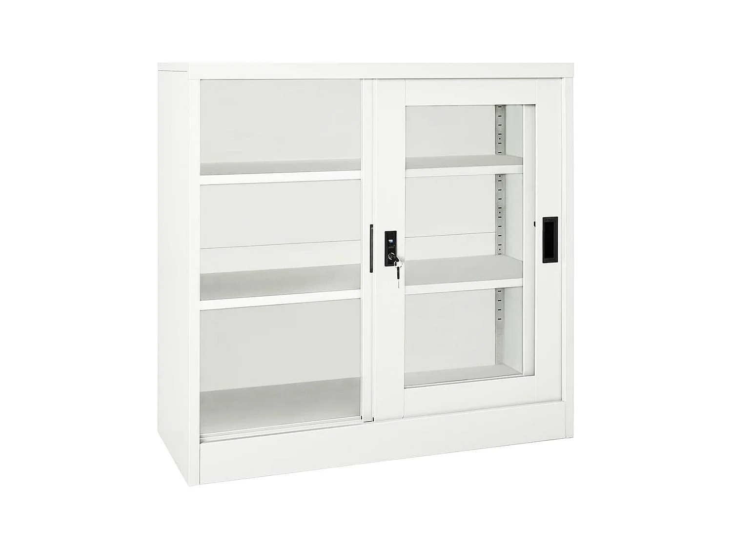 Roldeurkast 90x40x90 cm staal wit