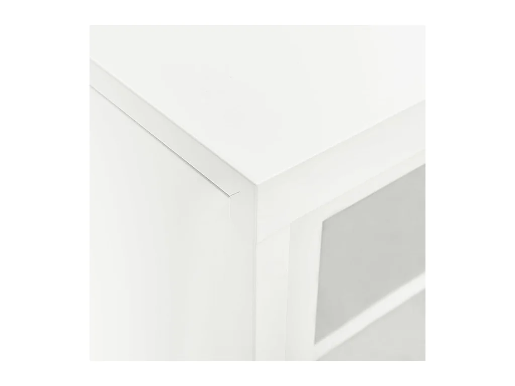 Roldeurkast 90x40x90 cm staal wit