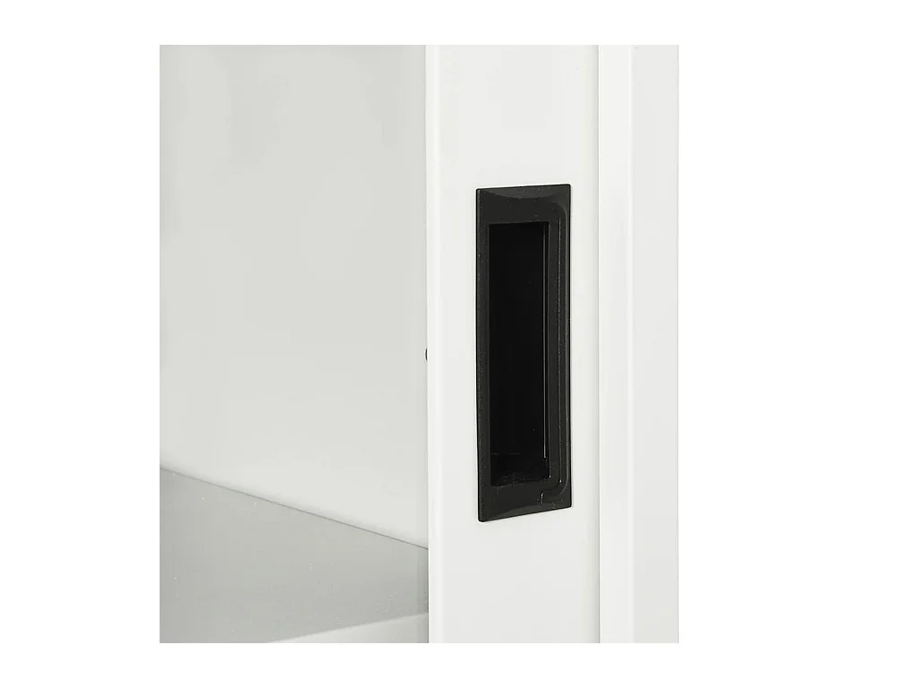 Roldeurkast 90x40x90 cm staal wit