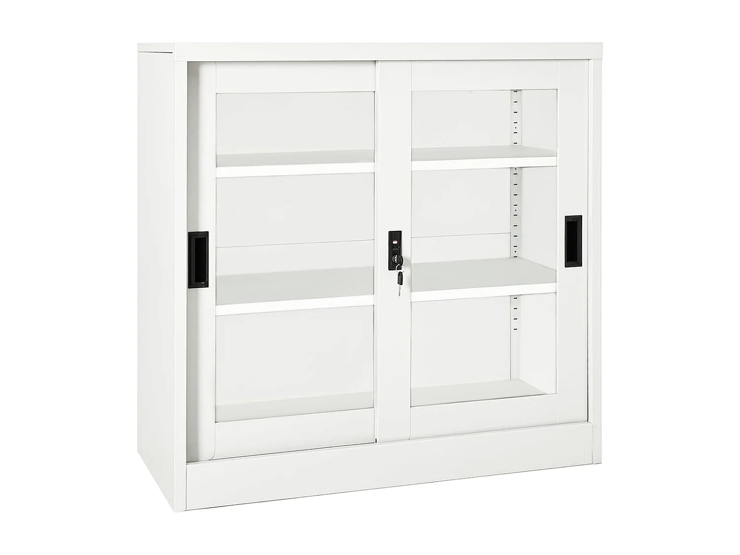 Armoire à portes coulissantes Blanc 90x40x90 cm Acier
