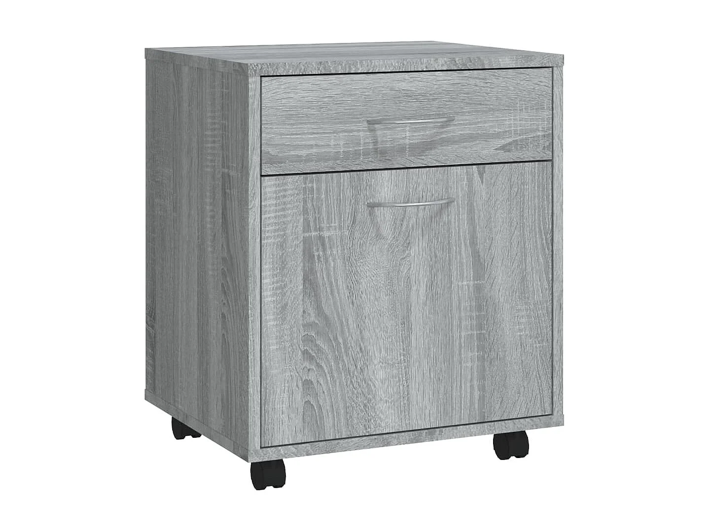 Rolkast 45x38x54 cm bewerkt hout grijs sonoma eiken