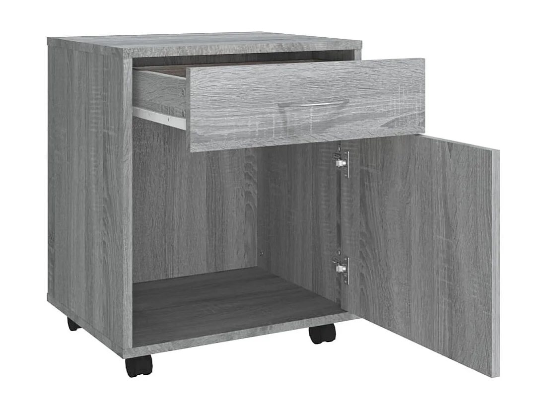 Rolkast 45x38x54 cm bewerkt hout grijs sonoma eiken