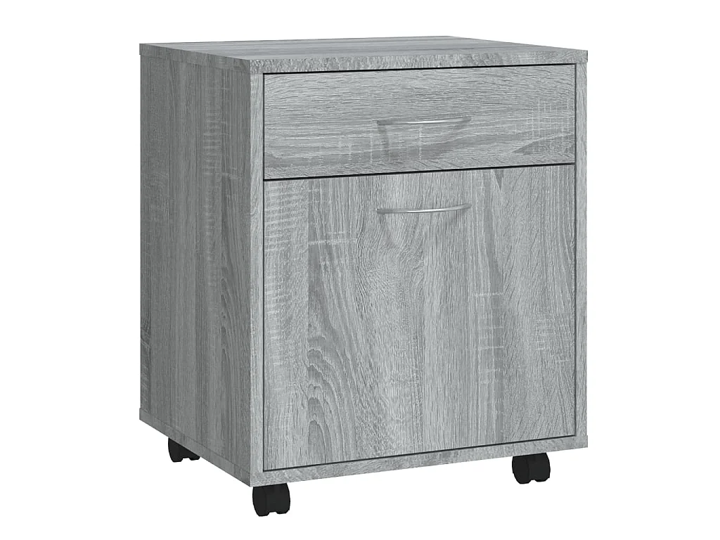 Rolkast 45x38x54 cm bewerkt hout grijs sonoma eiken