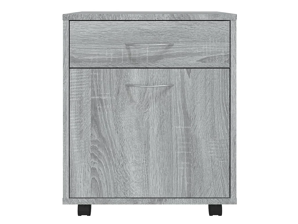 Rolkast 45x38x54 cm bewerkt hout grijs sonoma eiken