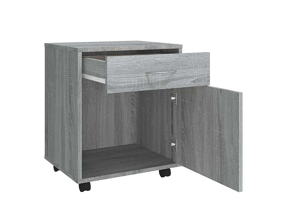 Armoire roulante Sonoma gris 45x38x54 cm Bois d'ingénierie