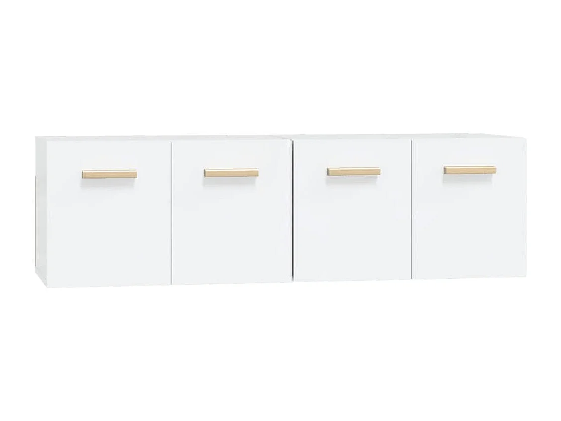 Armoires murales 2 pcs Blanc 60x36,5x35 cm Bois d'ingénierie