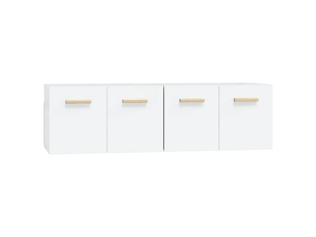 Mobili Parete 2 pz Bianco 60x36,5x35 cm Legno Multistrato