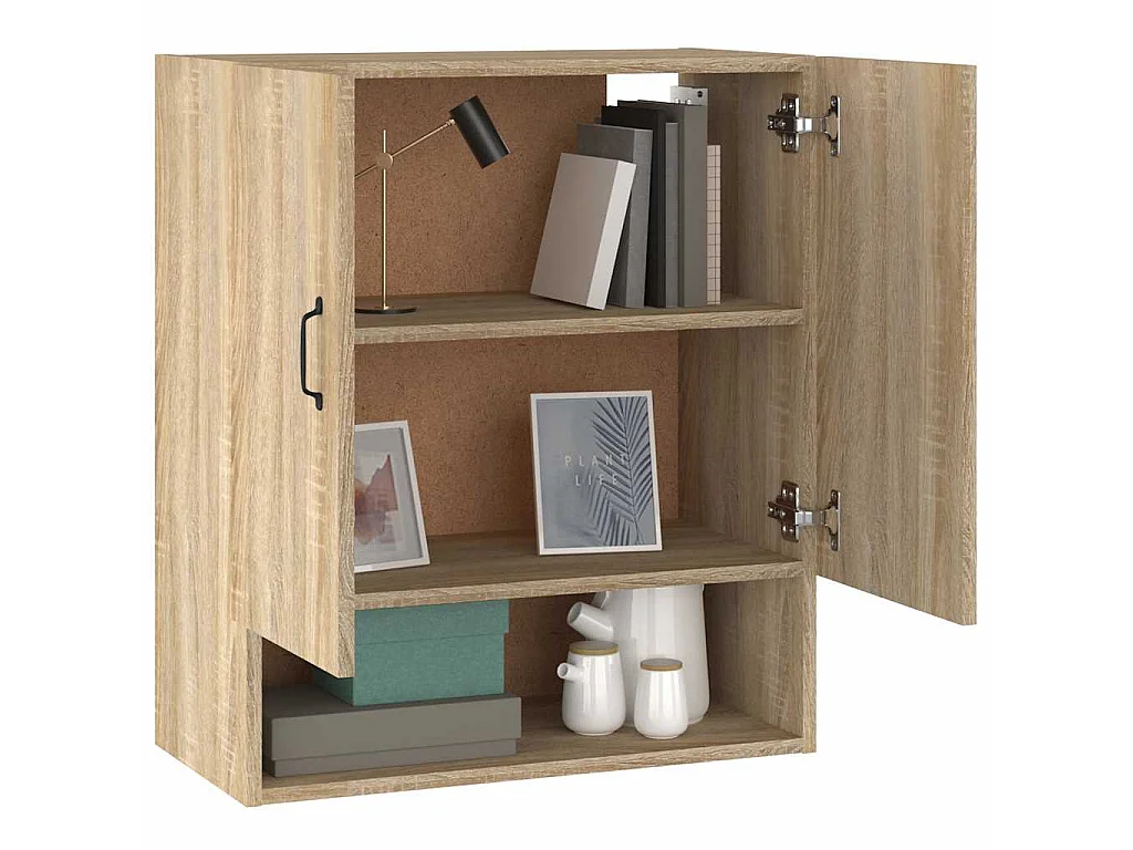 Armario de pared madera contrachapada roble sonoma 60x31x70 cm