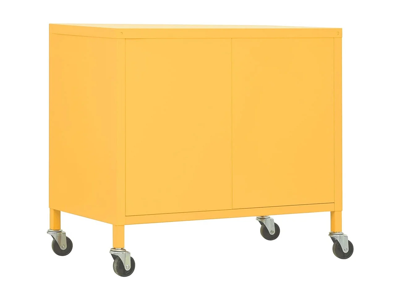 Armario de almacenamiento acero amarillo mostaza 60x35x56 cm