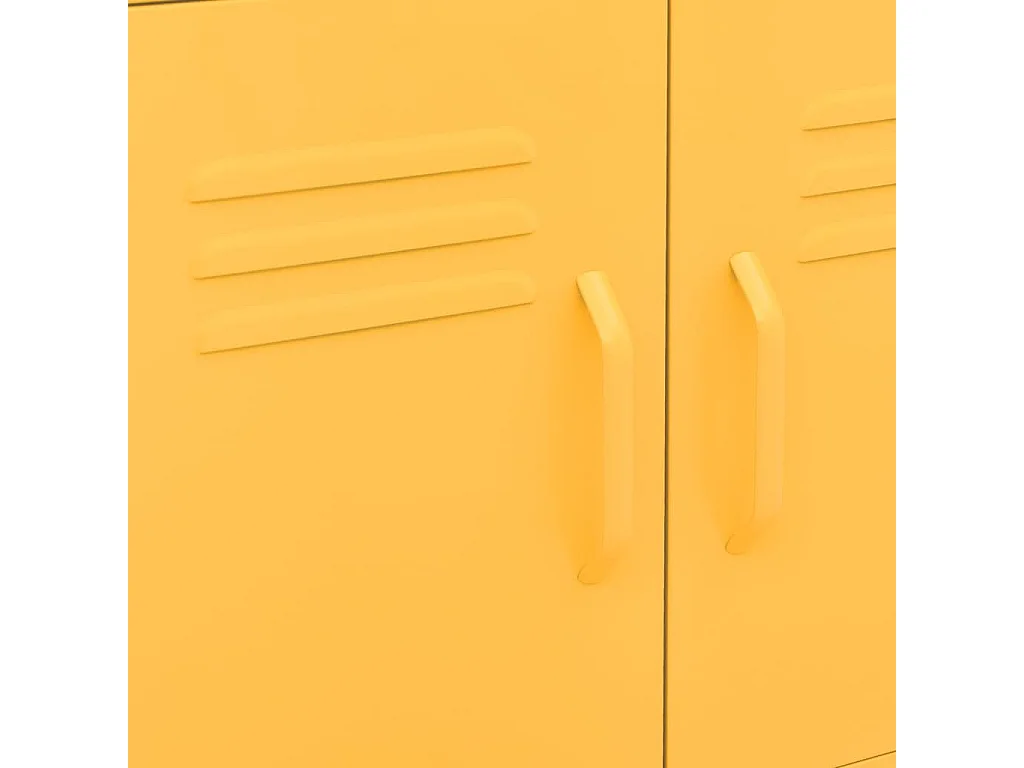 Armario de almacenamiento acero amarillo mostaza 60x35x56 cm