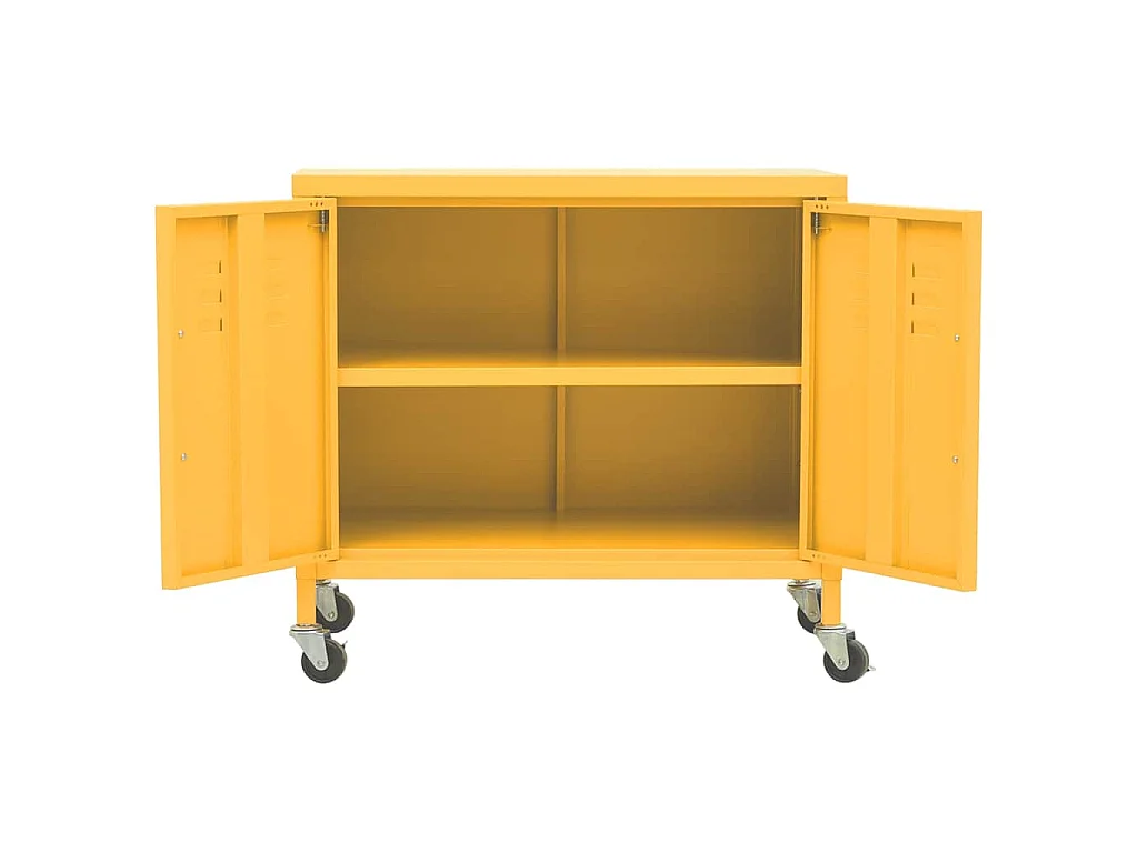 Armoire de rangement Jaune moutarde 60x35x56 cm Acier