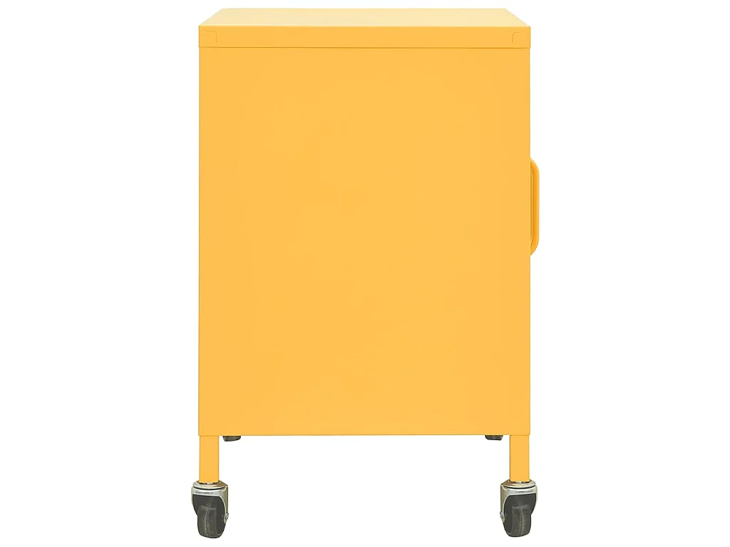 Armario de almacenamiento acero amarillo mostaza 60x35x56 cm