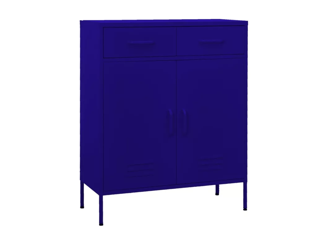 Kauf Unique Lagerschrank Marineblau 80x35x101,5 cm Stahl