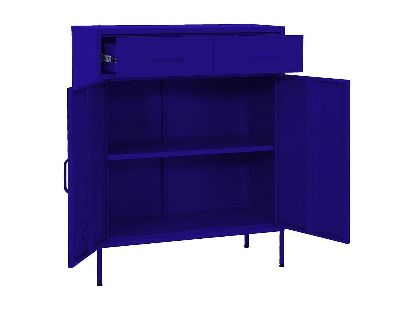 Lagerschrank Marineblau 80x35x101,5 cm Stahl