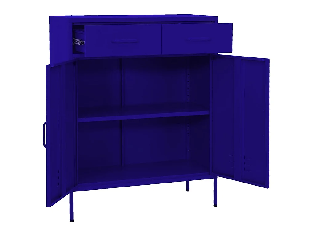 Lagerschrank Marineblau 80x35x101,5 cm Stahl