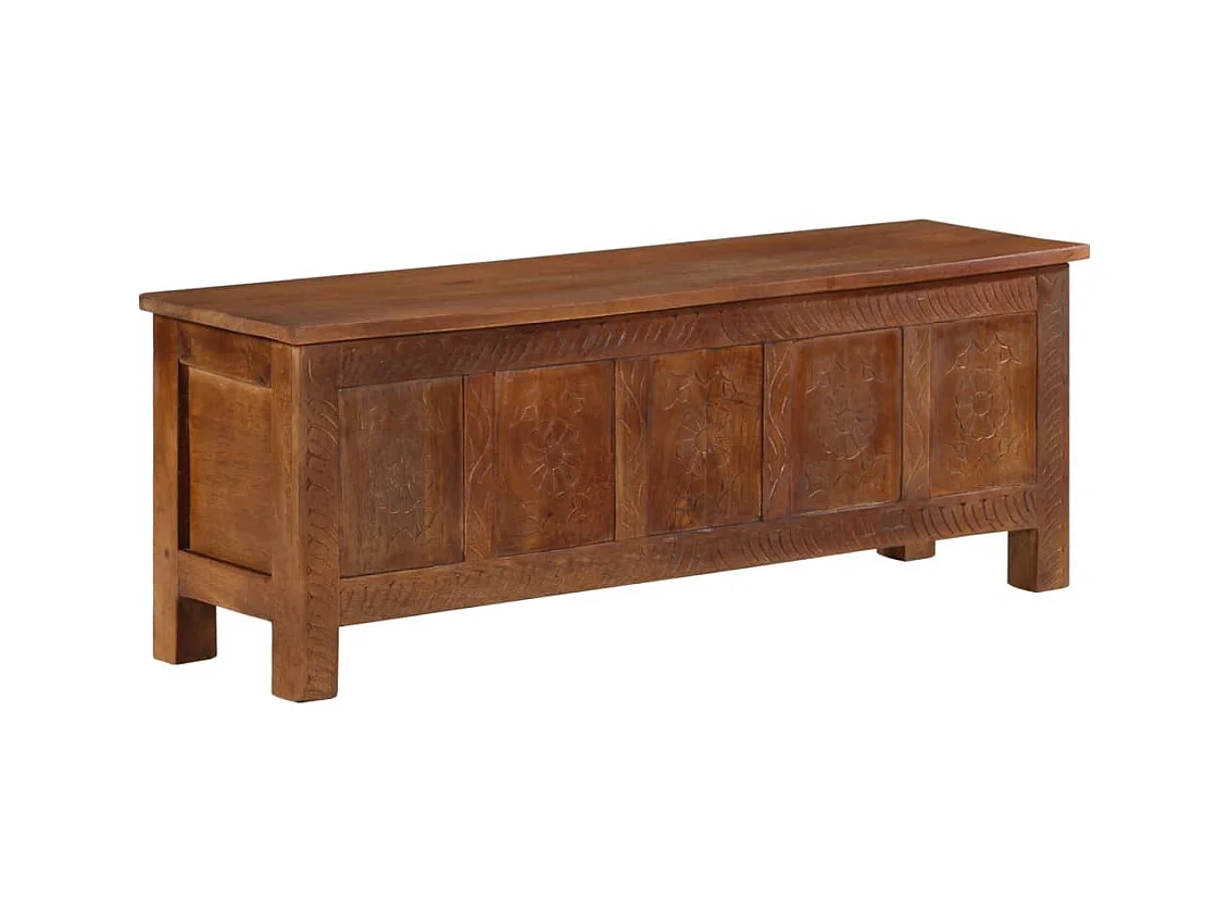 Scatola Portaoggetti 110x30x40 cm in Legno Massello di Mango