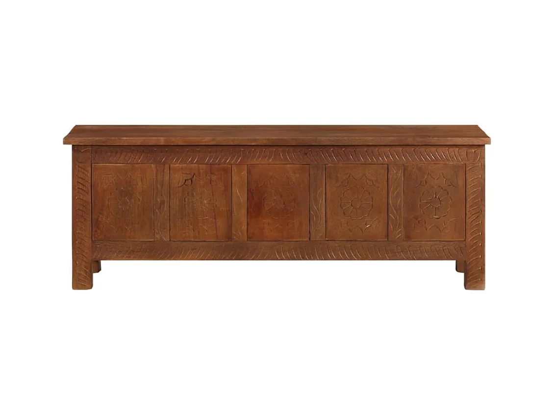 Scatola Portaoggetti 110x30x40 cm in Legno Massello di Mango