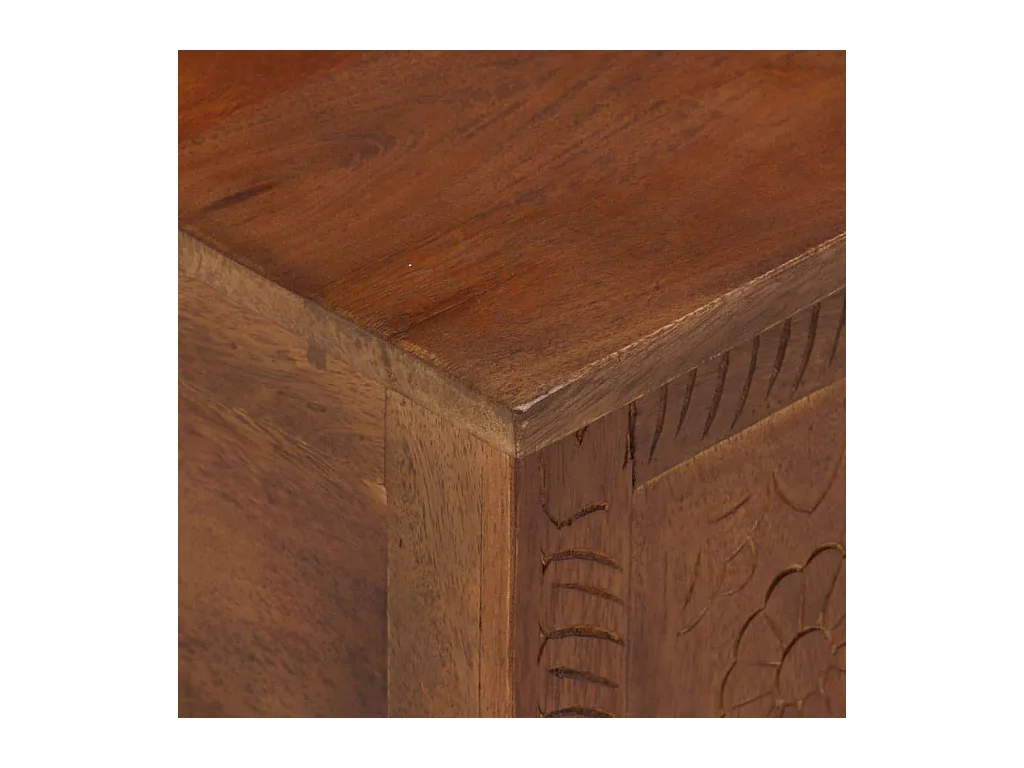 Scatola Portaoggetti 110x30x40 cm in Legno Massello di Mango