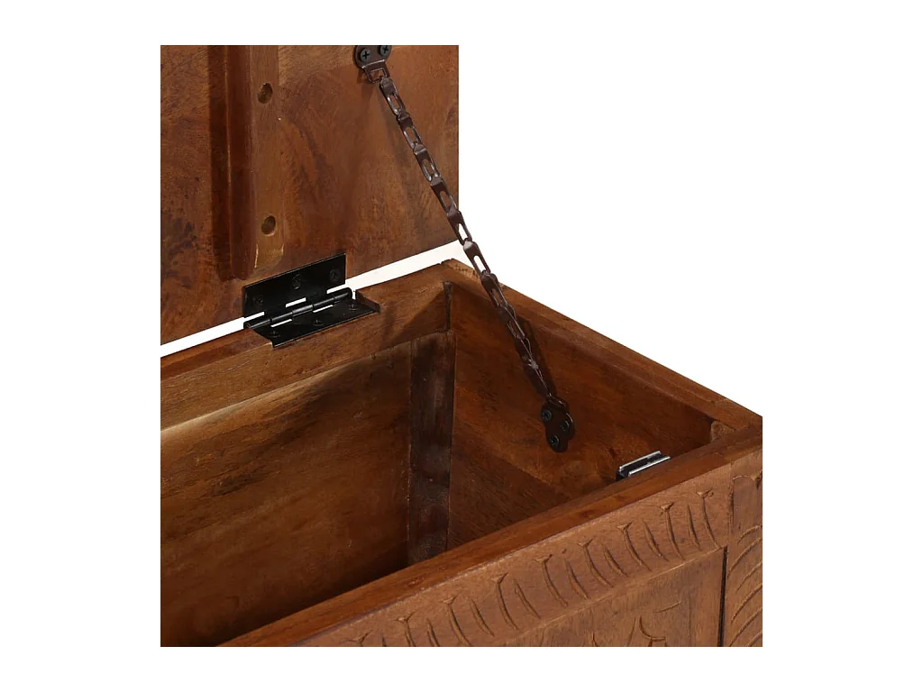 Scatola Portaoggetti 110x30x40 cm in Legno Massello di Mango