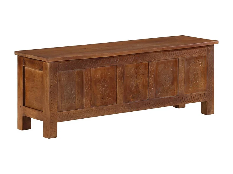 Caixa de arrumação 110x30x40 cm madeira de mangueira maciça