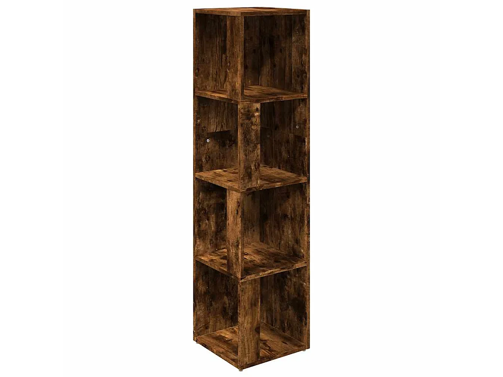 Mueble esquina madera contrachapada roble ahumado 33x33x132 cm