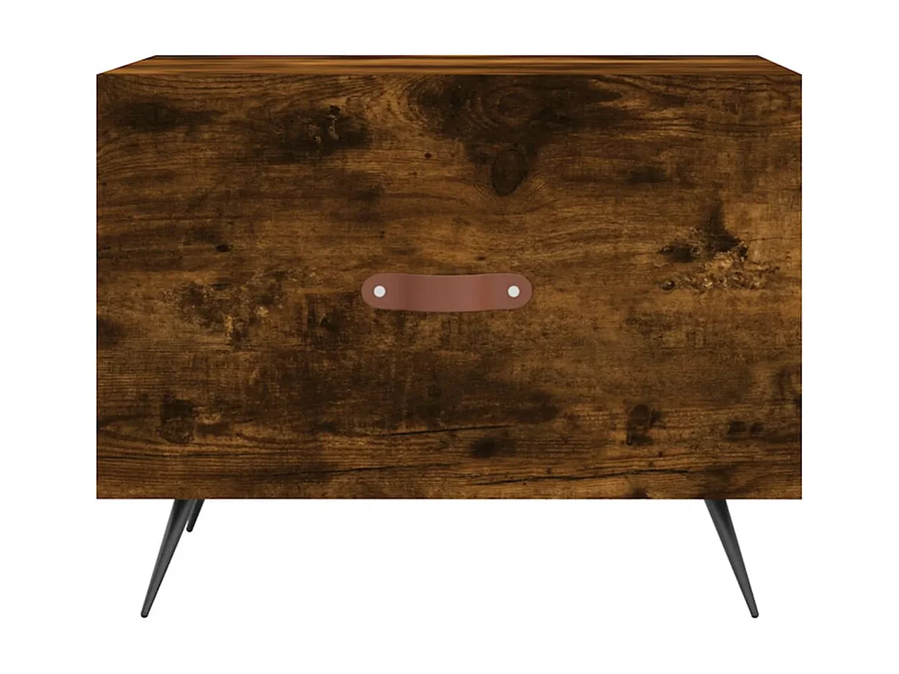 Salontafel 50x50x40 cm bewerkt hout gerookt eikenkleurig
