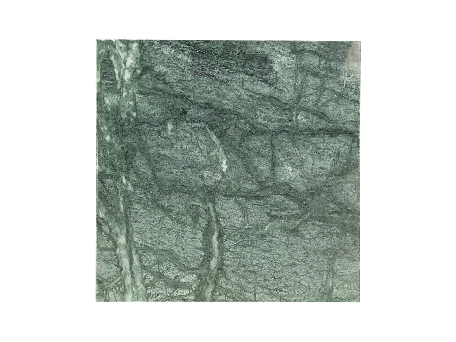 Table basse Vert 40x40x35 cm Pierre véritable et texture marbre