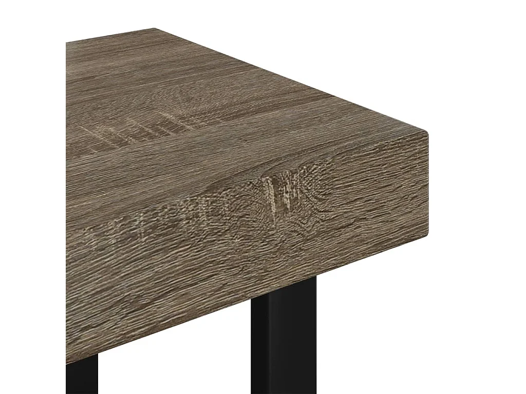 Salontafel 90x45x40 cm MDF en ijzer grijs en zwart