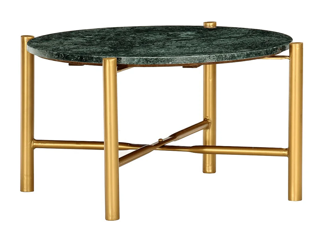 Table basse Vert 60x60x35 cm Pierre véritable et texture marbre