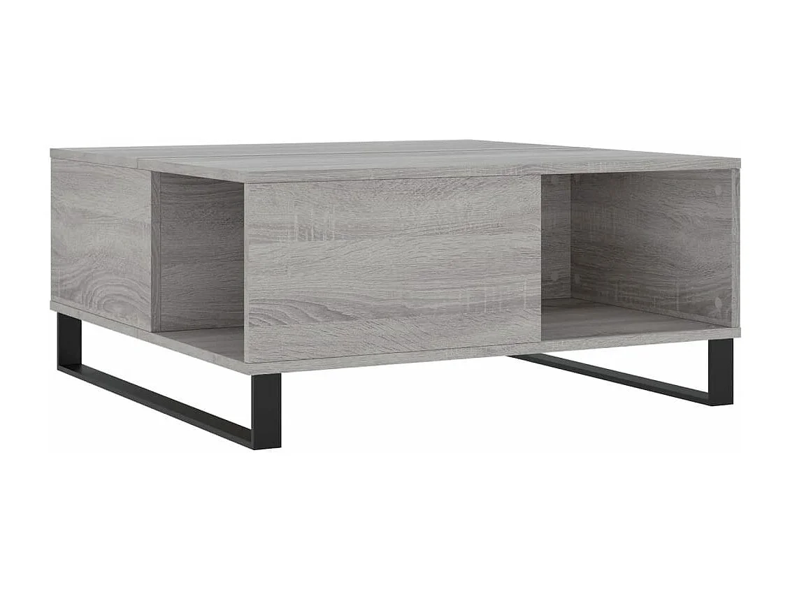 Table basse sonoma gris 80x80x36,5 cm bois d'ingénierie