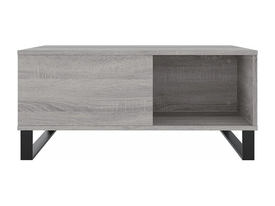 Salontafel 80x80x36,5 cm bewerkt hout grijs sonoma eikenkleurig