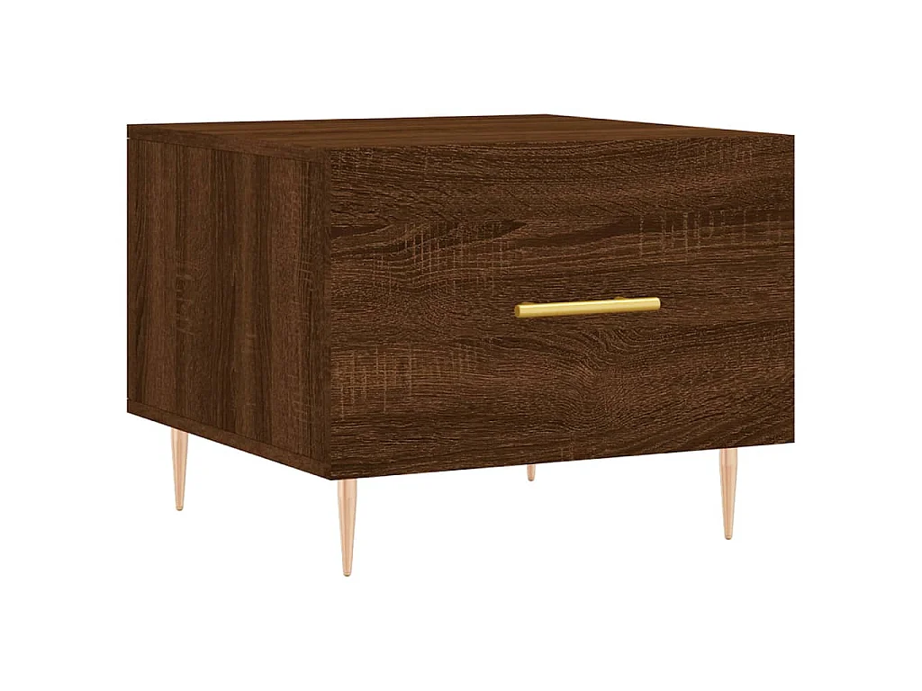 Table basse Chêne marron 50x50x40 cm Bois d'ingénierie