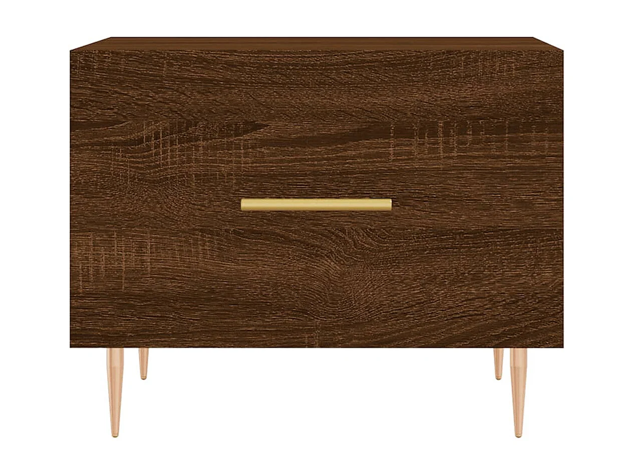 Table basse Chêne marron 50x50x40 cm Bois d'ingénierie