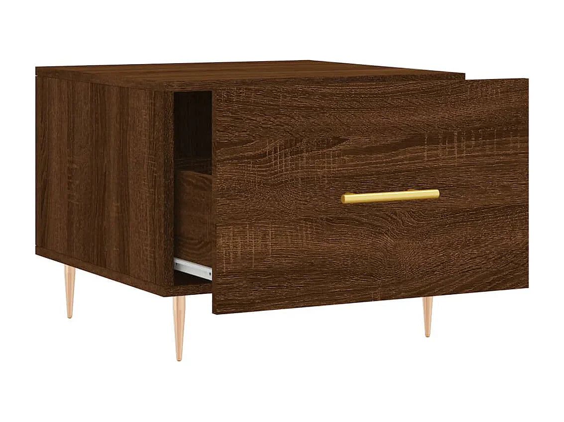 Table basse Chêne marron 50x50x40 cm Bois d'ingénierie