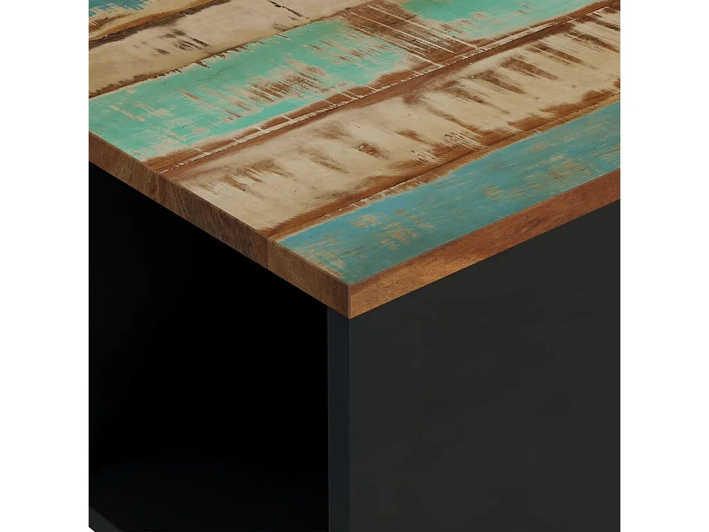 Table basse 60x50x35 cm bois de récupération massif