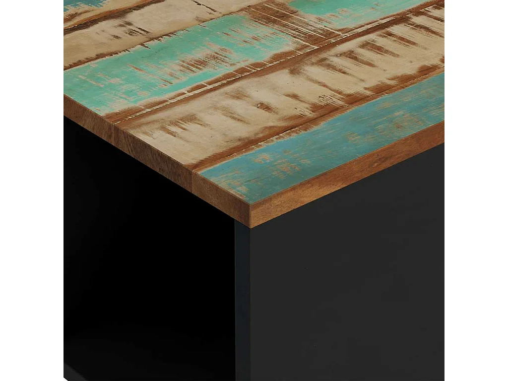 Table basse 60x50x35 cm bois de récupération massif