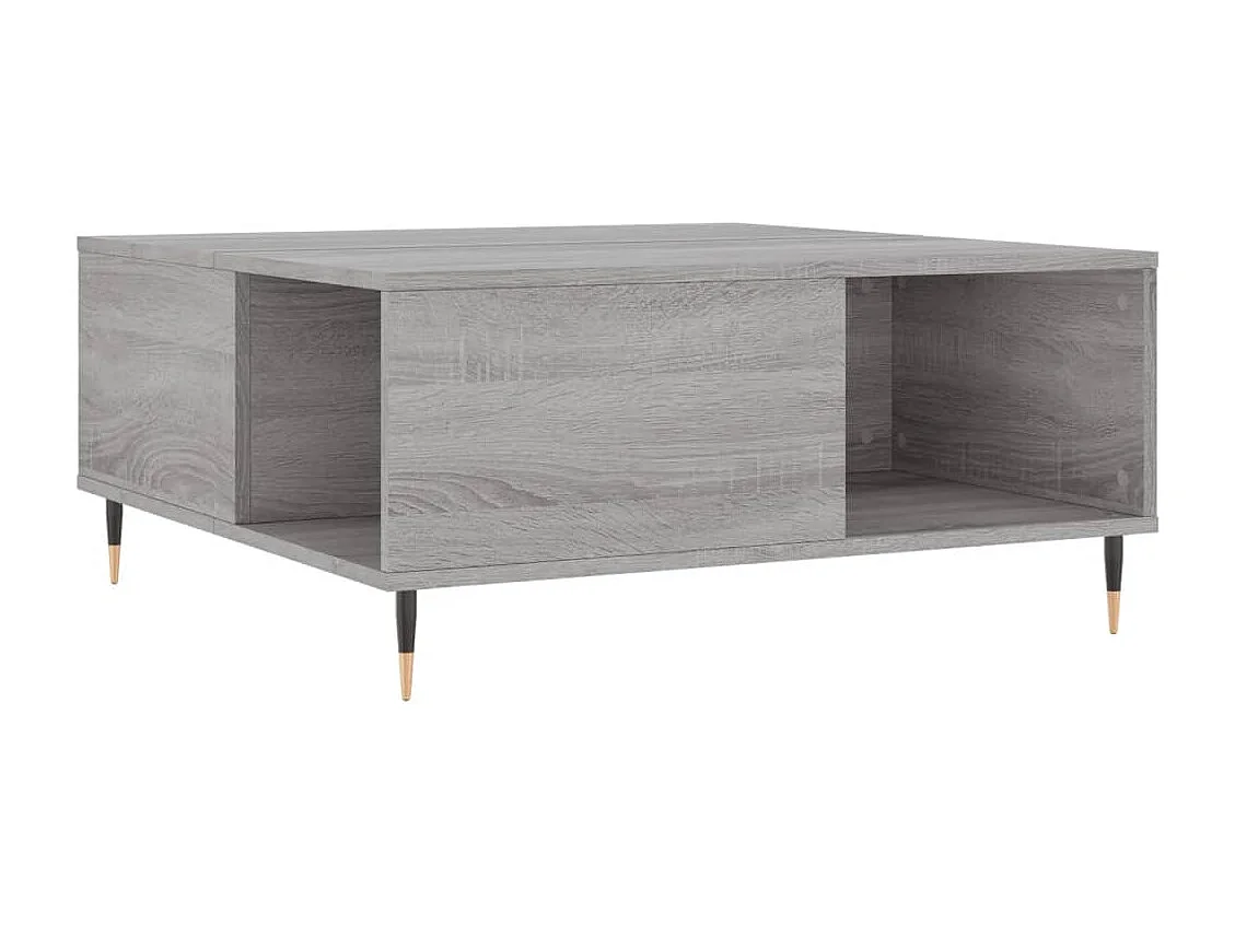Tavolino Salotto Grigio Sonoma 80x80x36,5 cm Legno Multistrato