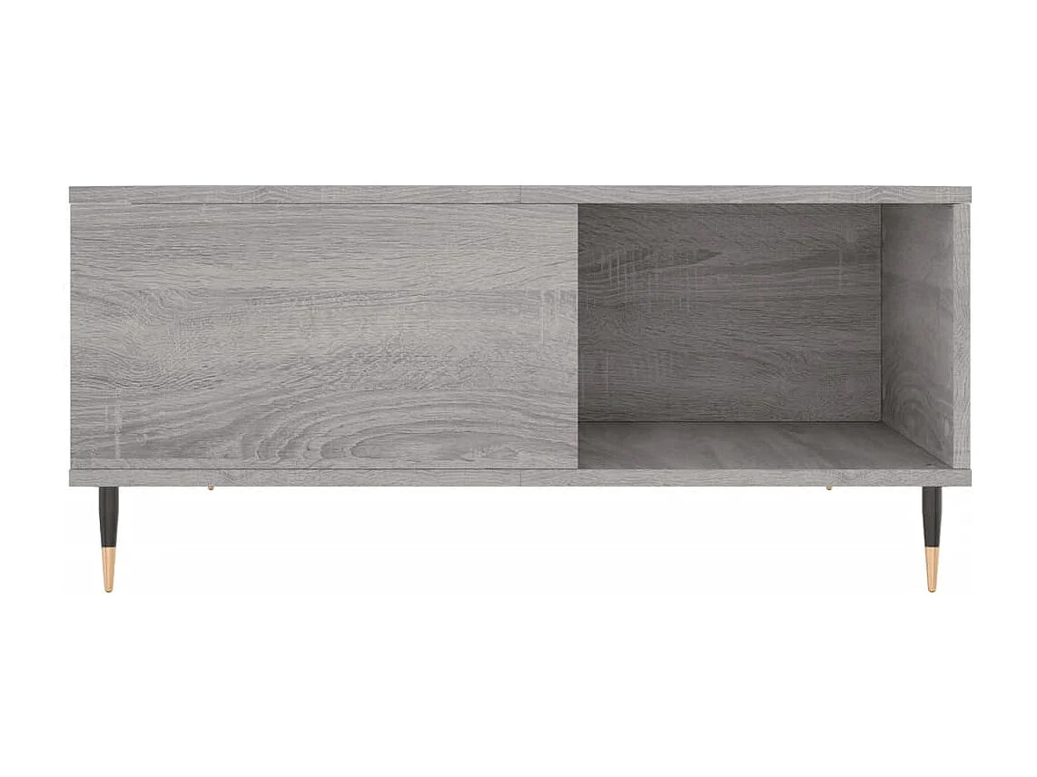 Tavolino Salotto Grigio Sonoma 80x80x36,5 cm Legno Multistrato