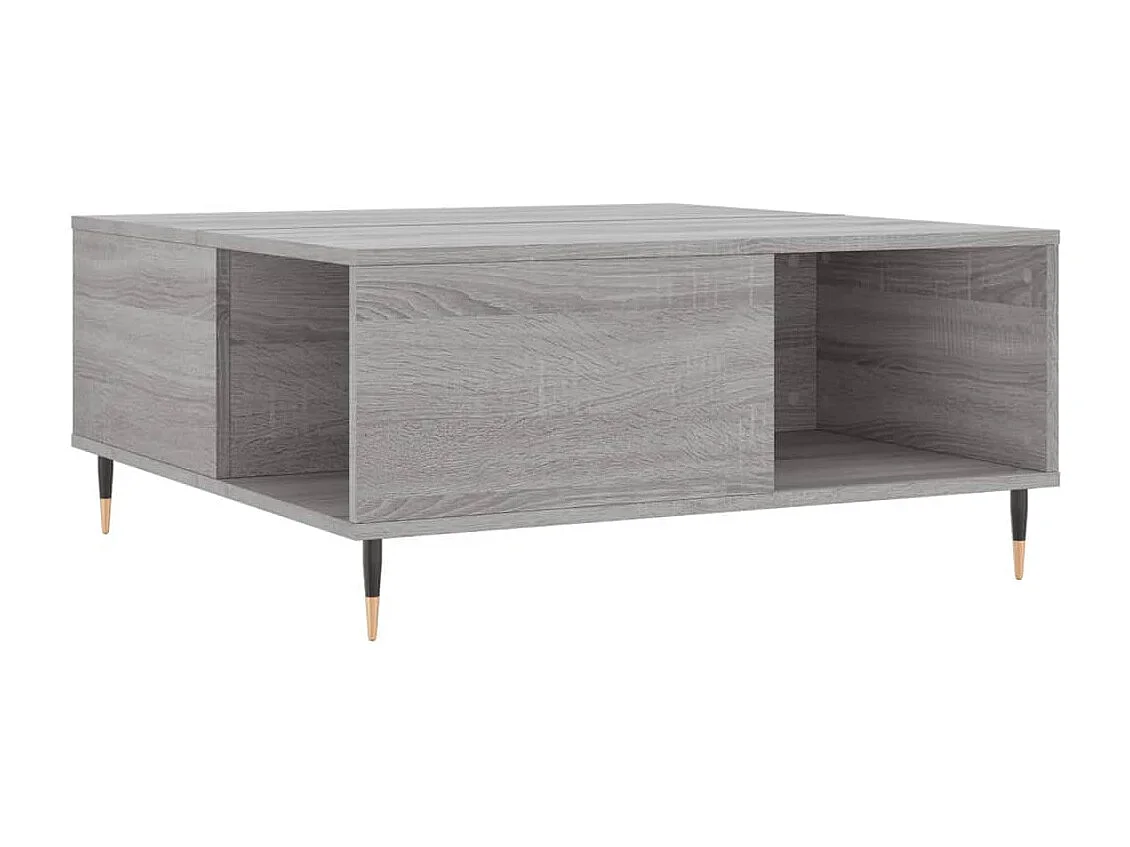 Tavolino Salotto Grigio Sonoma 80x80x36,5 cm Legno Multistrato