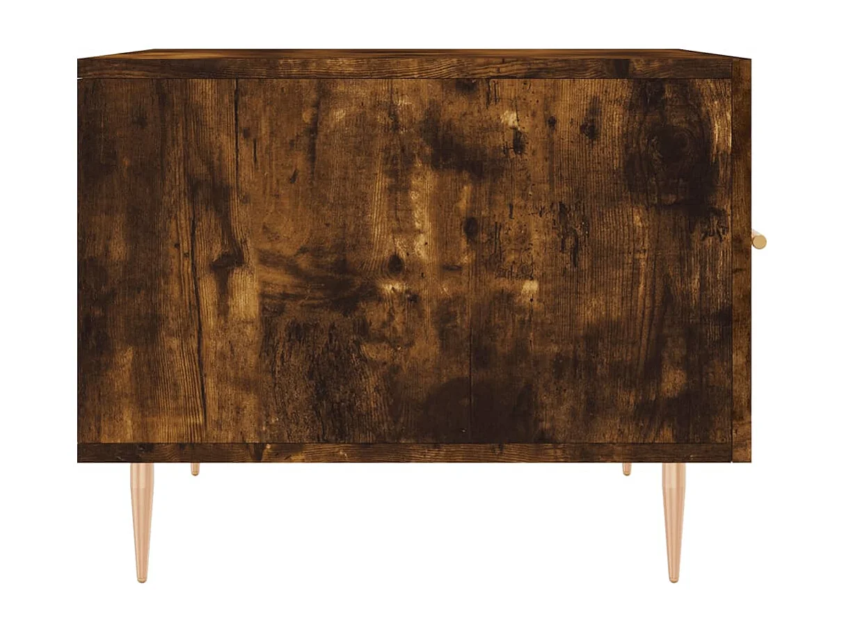 Tavolino da Salotto Rovere Fumo 50x50x40 cm Legno Multistrato