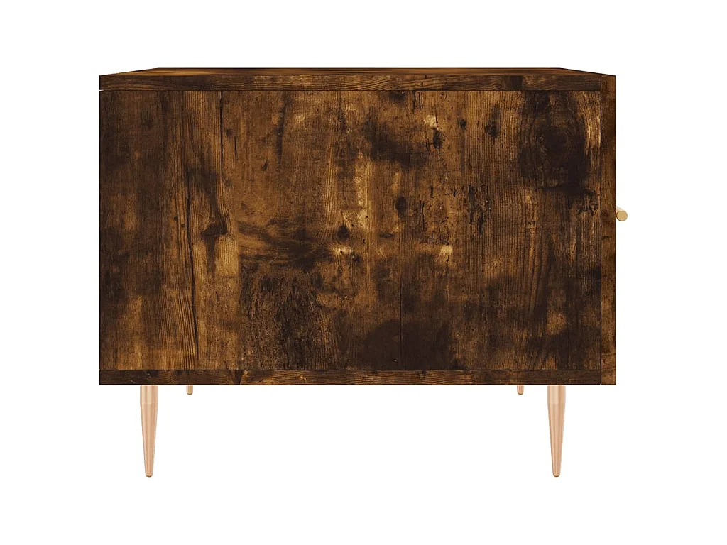 Tavolino da Salotto Rovere Fumo 50x50x40 cm Legno Multistrato