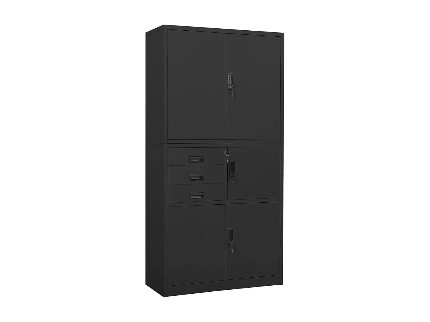 Armoire de bureau Anthracite 90x40x180 cm Acier