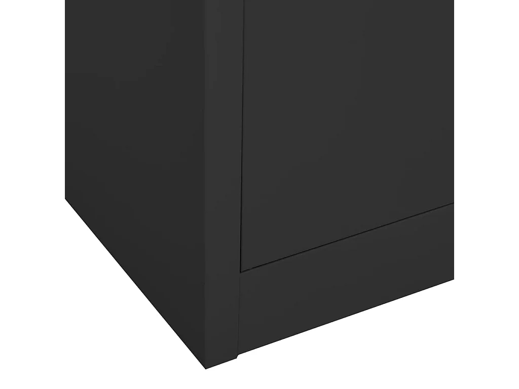 Armoire de bureau Anthracite 90x40x180 cm Acier