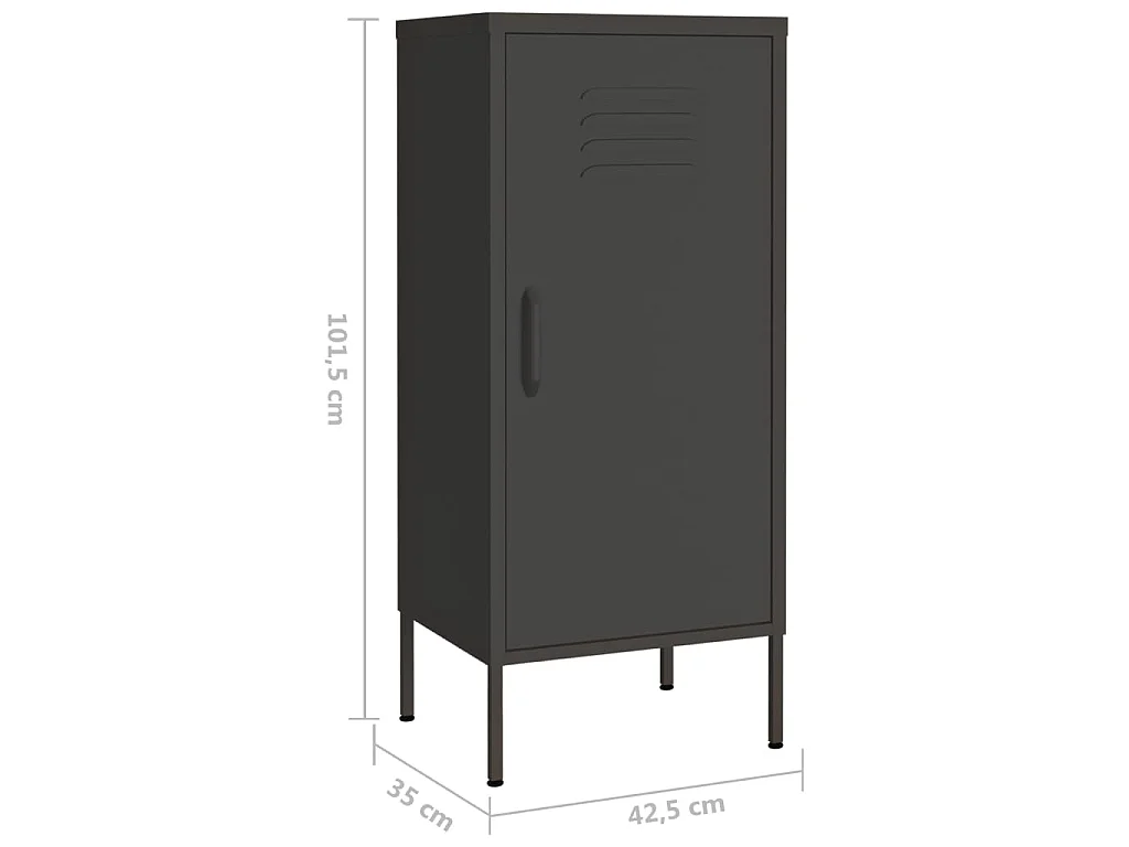 Armoire de rangement Anthracite 42,5x35x101,5 cm Acier