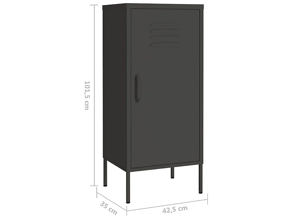 Armoire de rangement Anthracite 42,5x35x101,5 cm Acier